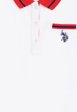 Kız Çocuk Beyaz Polo Yaka Tişört - 50288680001