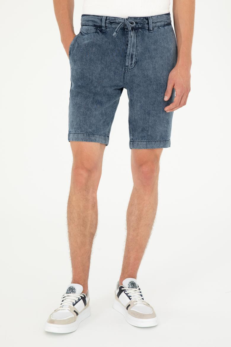 Erkek Mavi Jean Şort - 50288971007