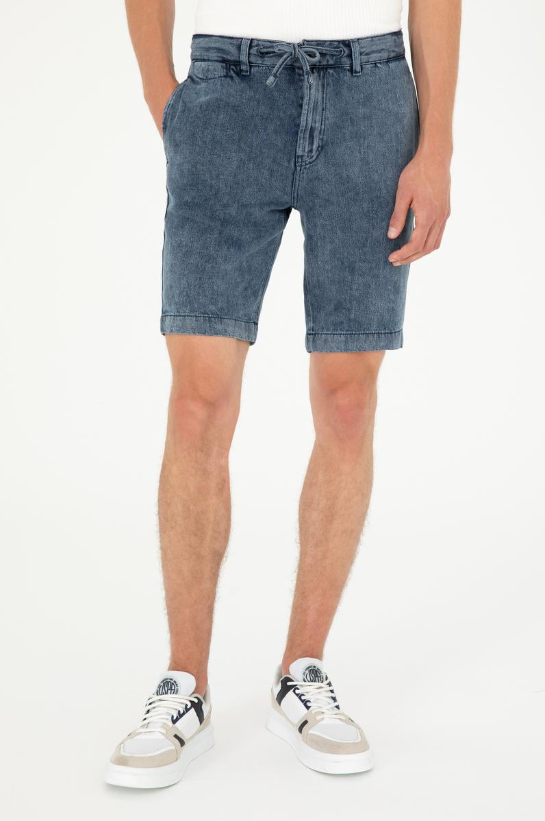 Erkek Mavi Jean Şort