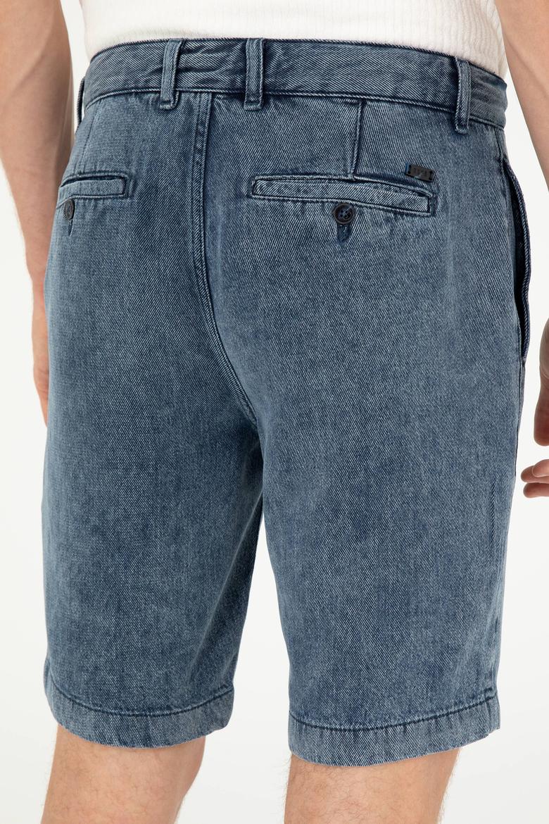 Erkek Mavi Jean Şort - 50288971007