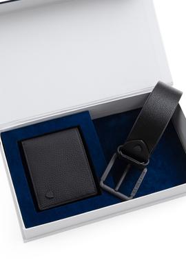 Erkek Siyah Cüzdan Kemer Set - 50298919012