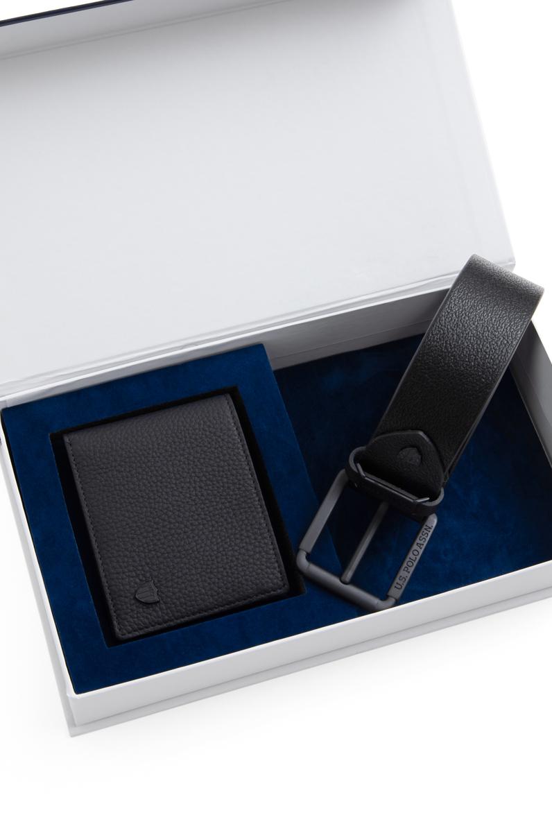 Erkek Siyah Cüzdan Kemer Set