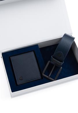 Erkek Lacivert Cüzdan Kemer Set - 50298919006