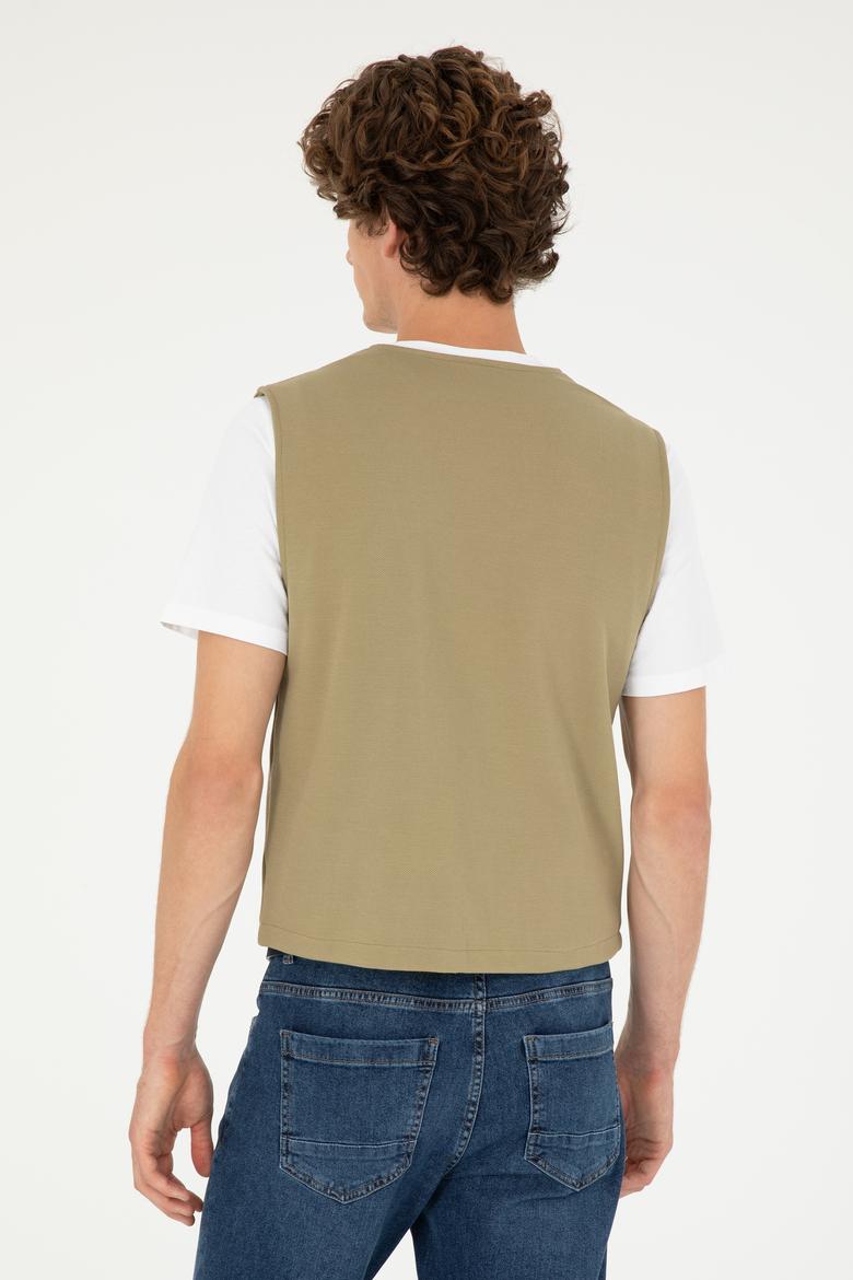 Erkek Haki Örme Yelek - 50281478027