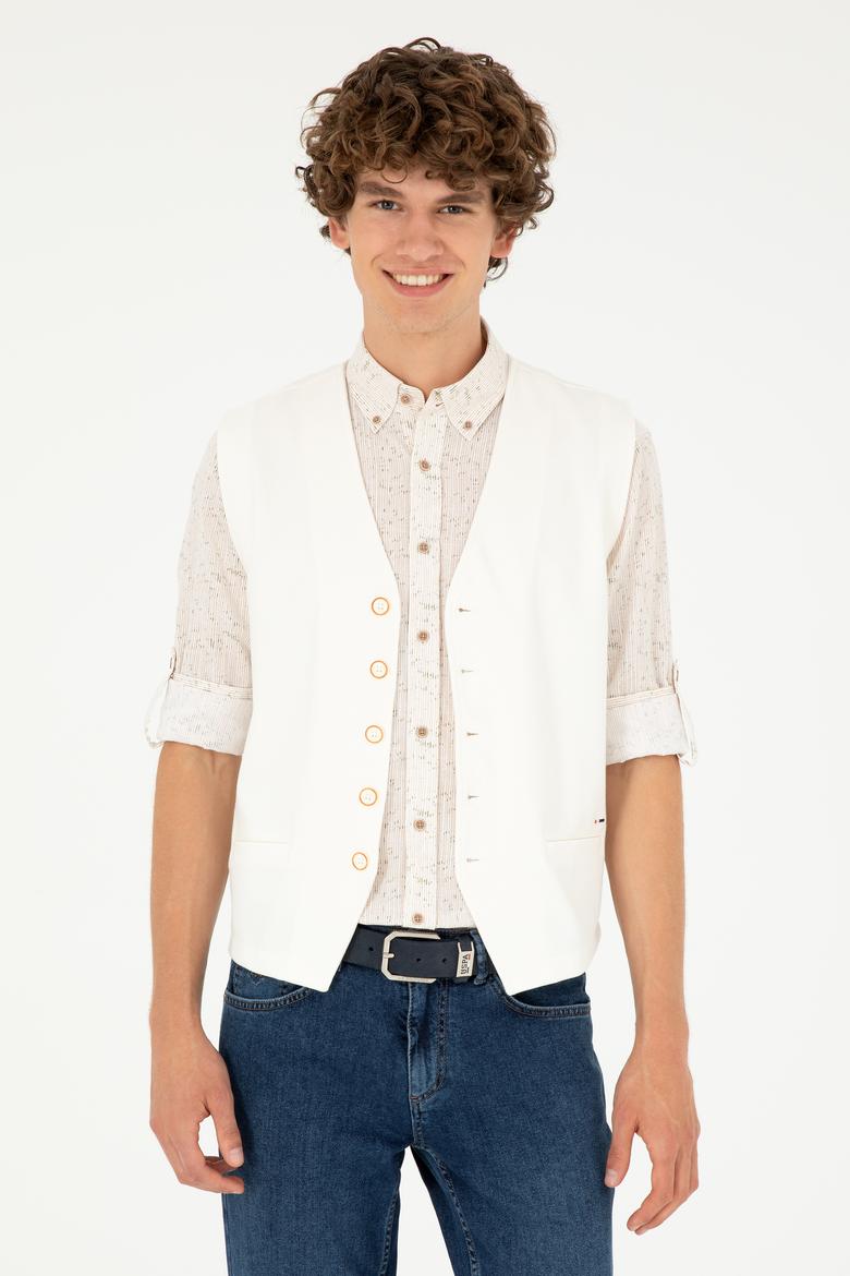 Erkek Ekru Sweatshirt