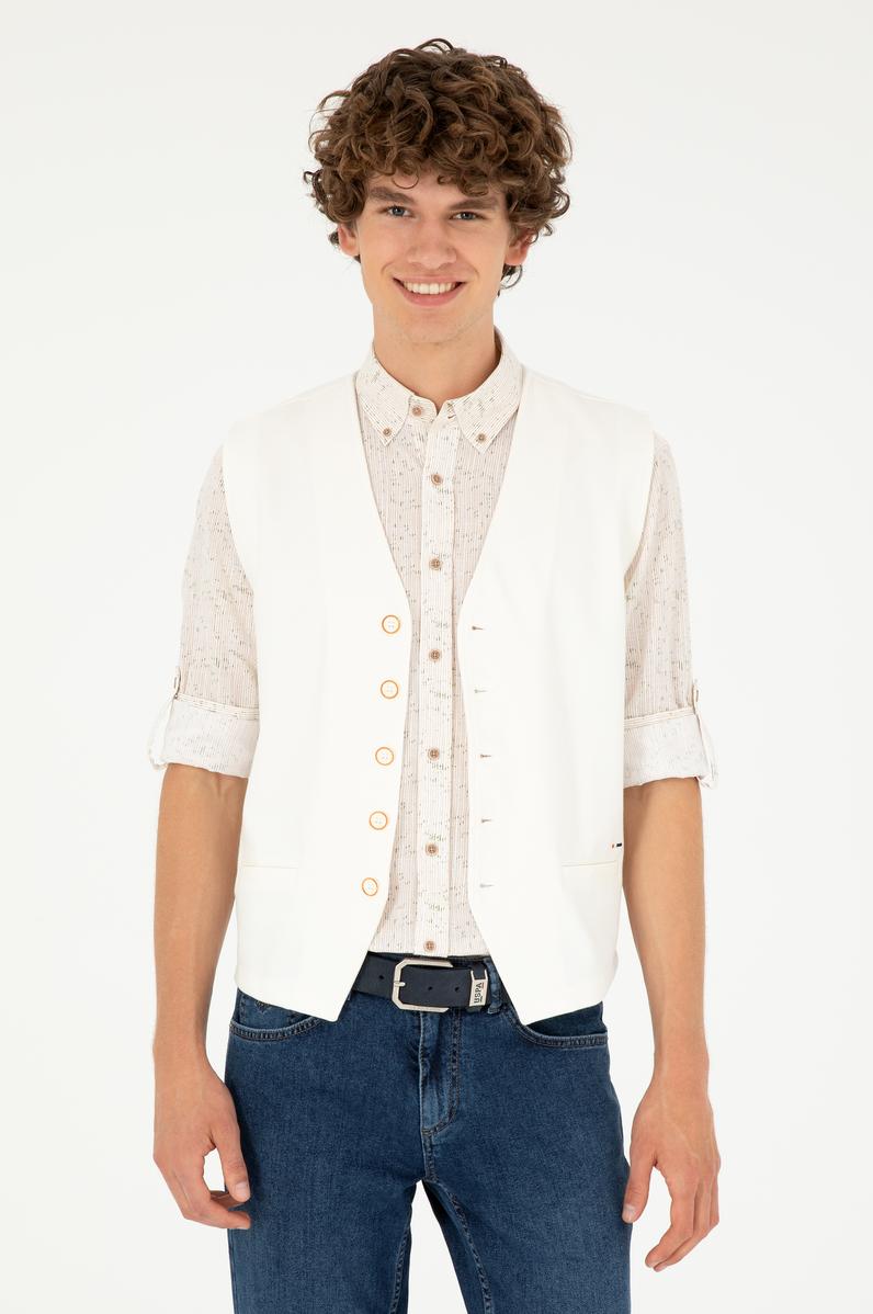 Erkek Ekru Sweatshirt