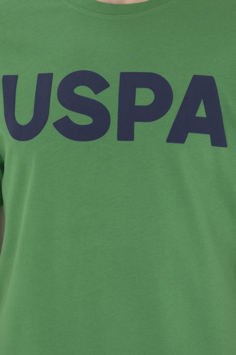 Erkek Regular Fit Bisiklet Yaka Yeşil Basic Tişört - 50279620082