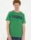 Erkek Regular Fit Bisiklet Yaka Yeşil Basic Tişört