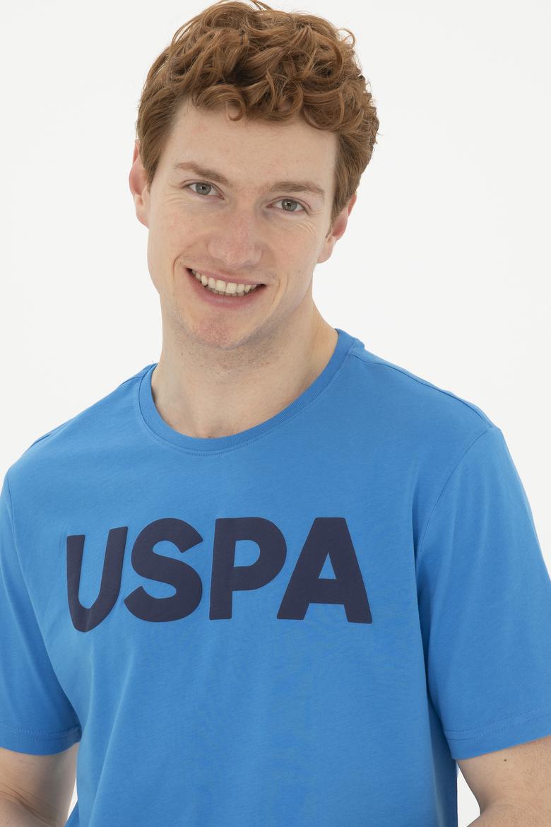 Erkek Regular Fit Bisiklet Yaka Saks Basic Tişört - 50279620129