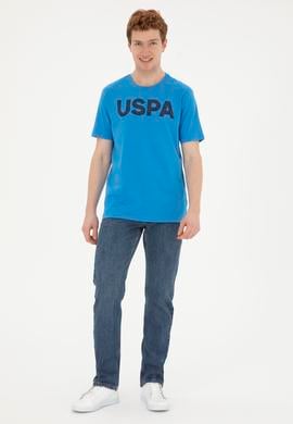 Erkek Regular Fit Bisiklet Yaka Saks Basic Tişört - 50279620129