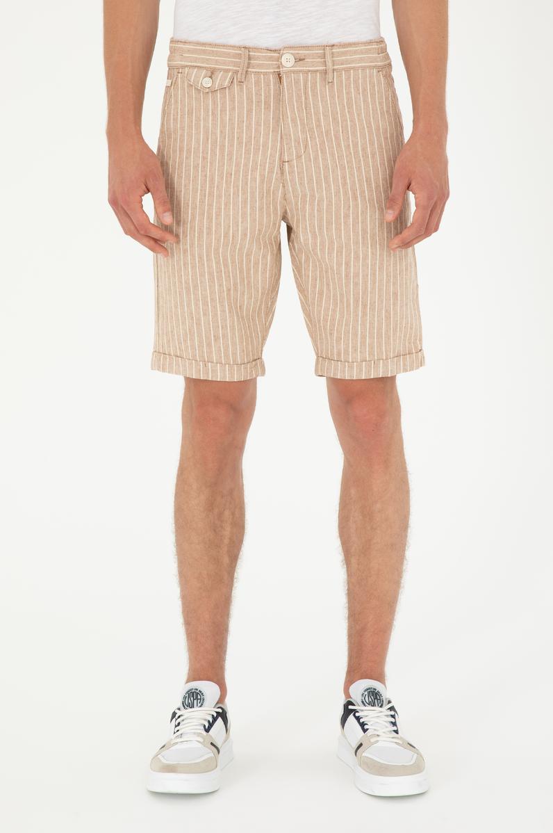 Erkek Pudra Dokuma Şort