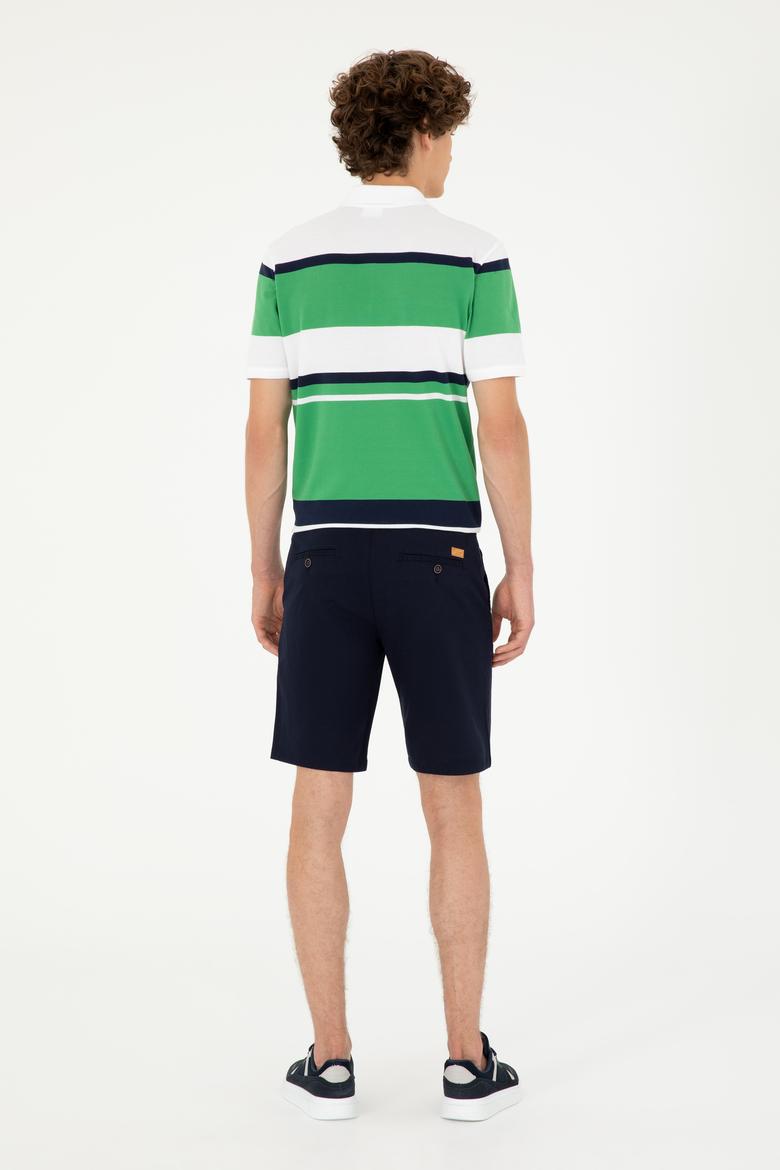 Erkek Lacivert Dokuma Şort - 50283927018