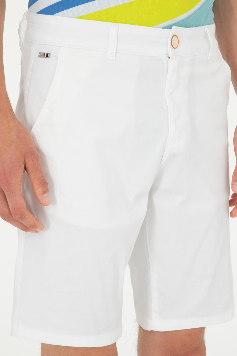 Erkek Beyaz Dokuma Şort - 50283927009