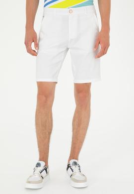 Erkek Beyaz Dokuma Şort - 50283927009