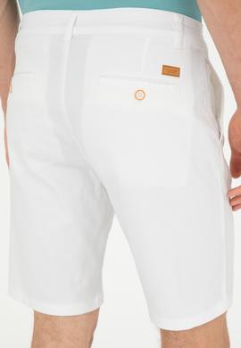 Erkek Beyaz Dokuma Şort - 50283927009