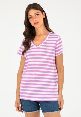 Kadın Menekşe Tişört - 50296151019