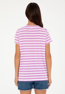 Kadın Menekşe Tişört - 50296151019