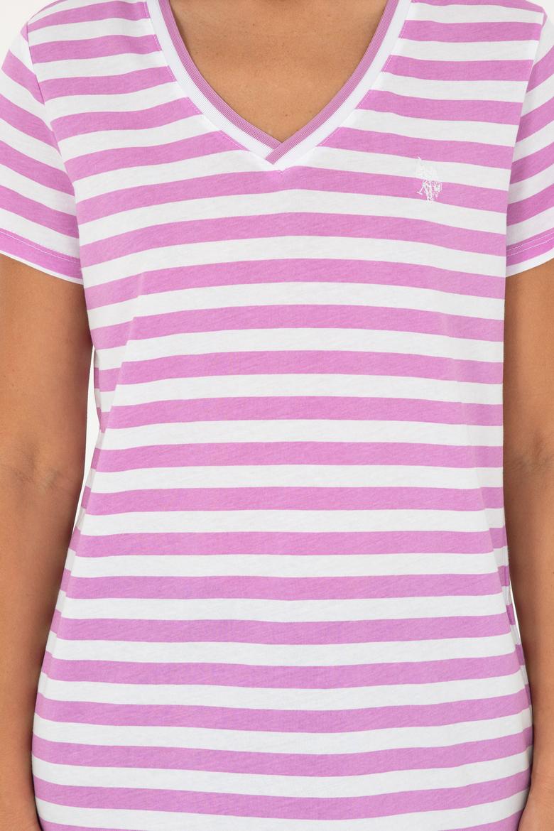 Kadın Menekşe Tişört - 50296151019