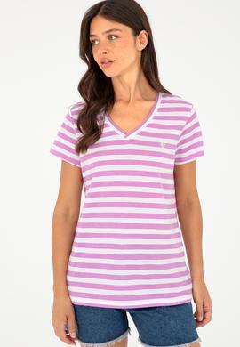 Kadın Menekşe Tişört - 50296151019