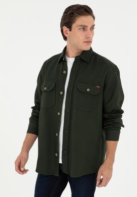 Erkek Haki Uzun Kollu Gömlek - 50272648010