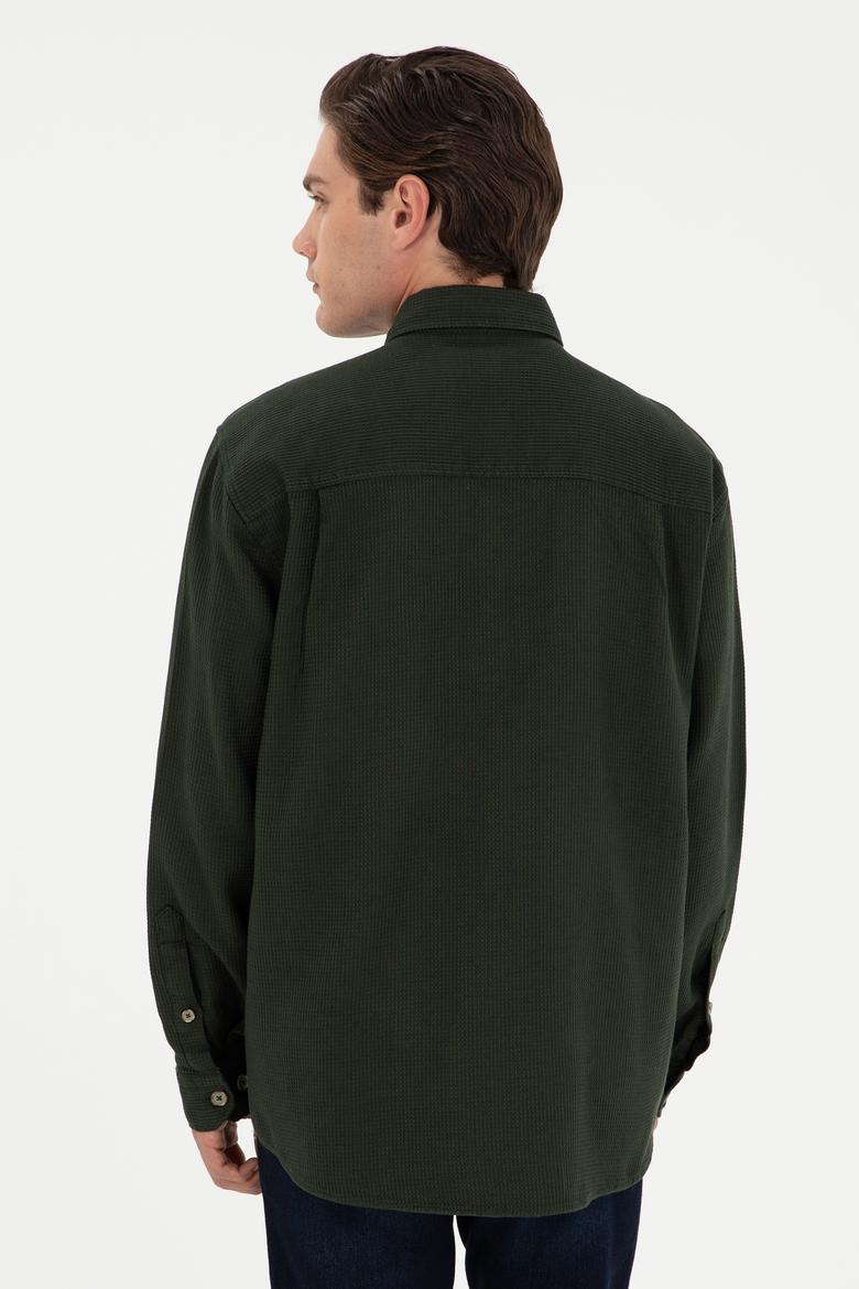 Erkek Haki Uzun Kollu Gömlek - 50272648010