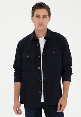 Erkek Lacivert Örme Gömlek - 50299644006