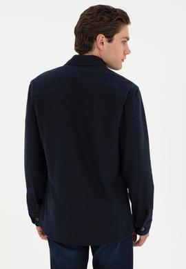 Erkek Lacivert Örme Gömlek - 50299644006