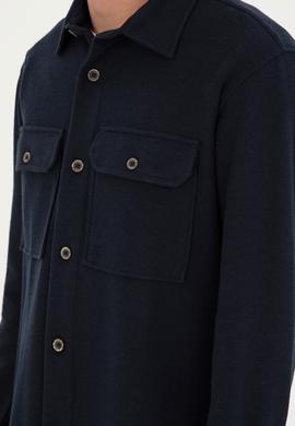 Erkek Lacivert Örme Gömlek - 50299644006