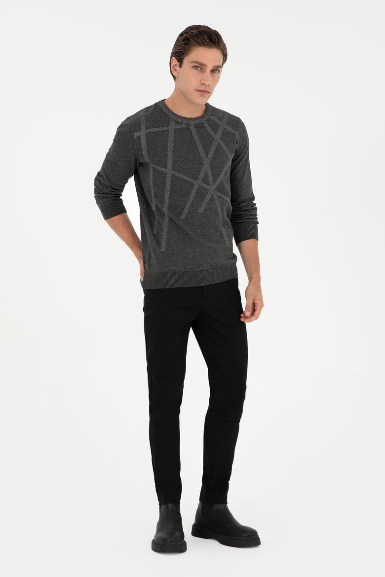 Erkek Antrasit Melanj Kazak - 50292869033