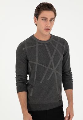 Erkek Antrasit Melanj Kazak - 50292869033