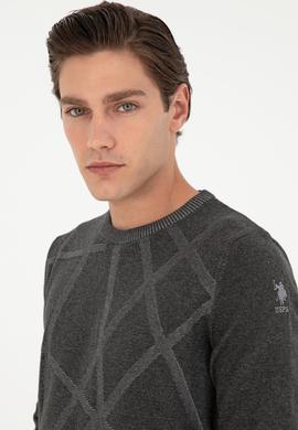 Erkek Antrasit Melanj Kazak - 50292869033