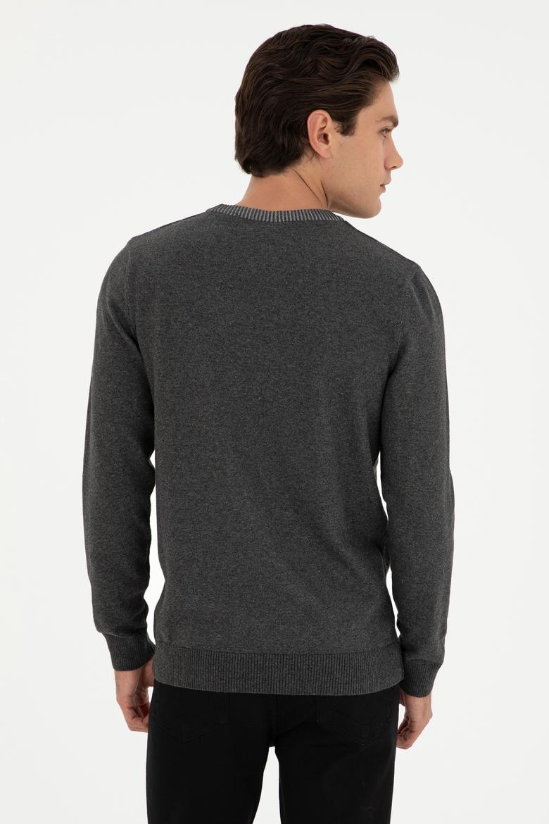 Erkek Antrasit Melanj Kazak - 50292869033