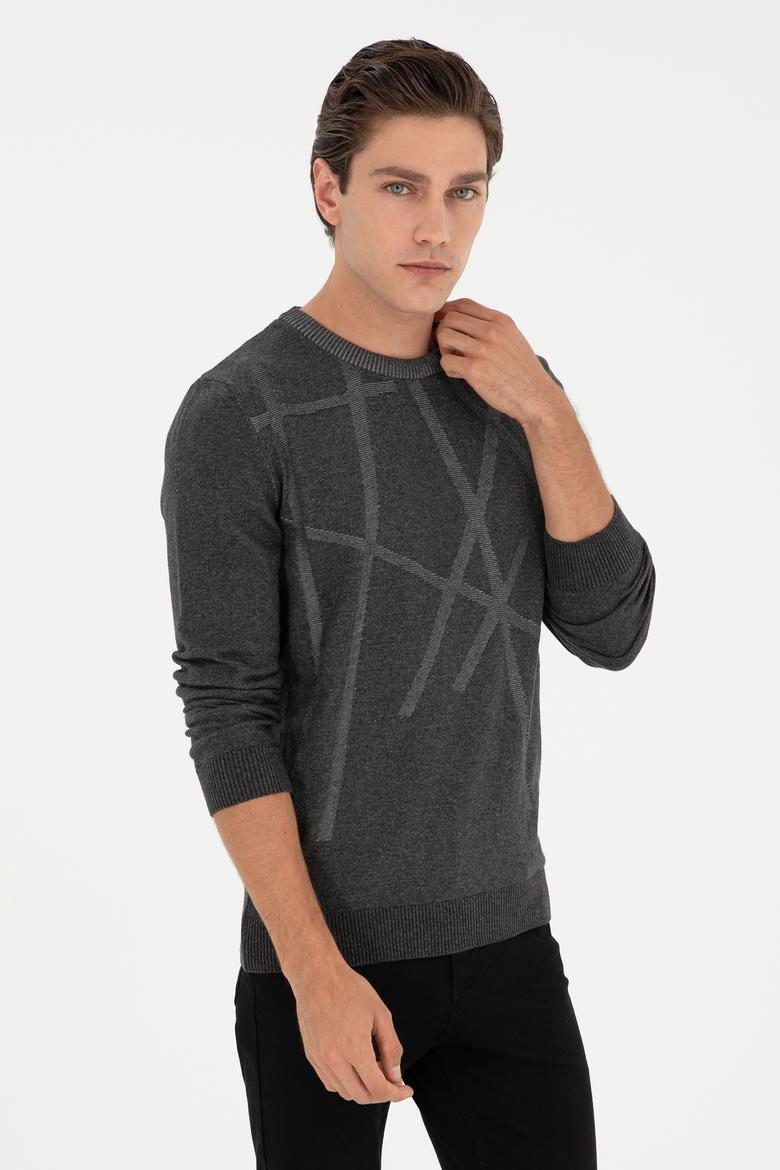 Erkek Antrasit Melanj Kazak