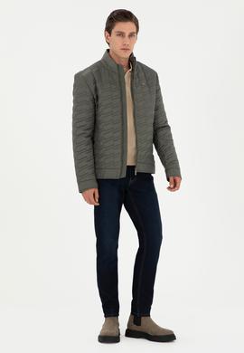 Erkek Koyu Yeşil Mont - 50290790039