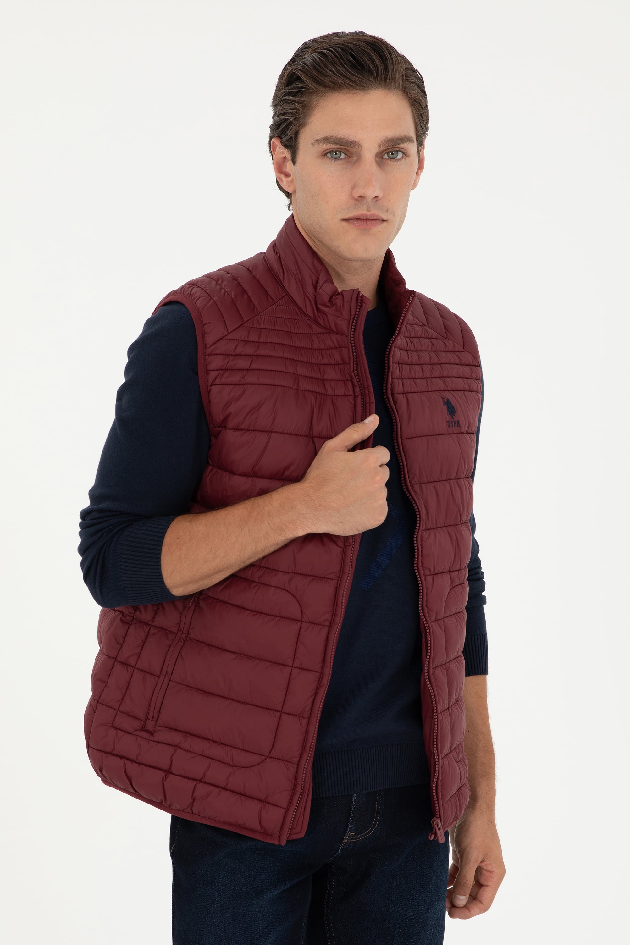 Erkek Bordo Yelek