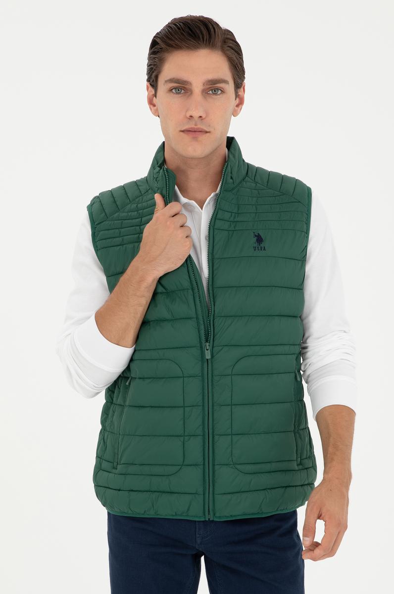 Erkek Koyu Yeşil Yelek