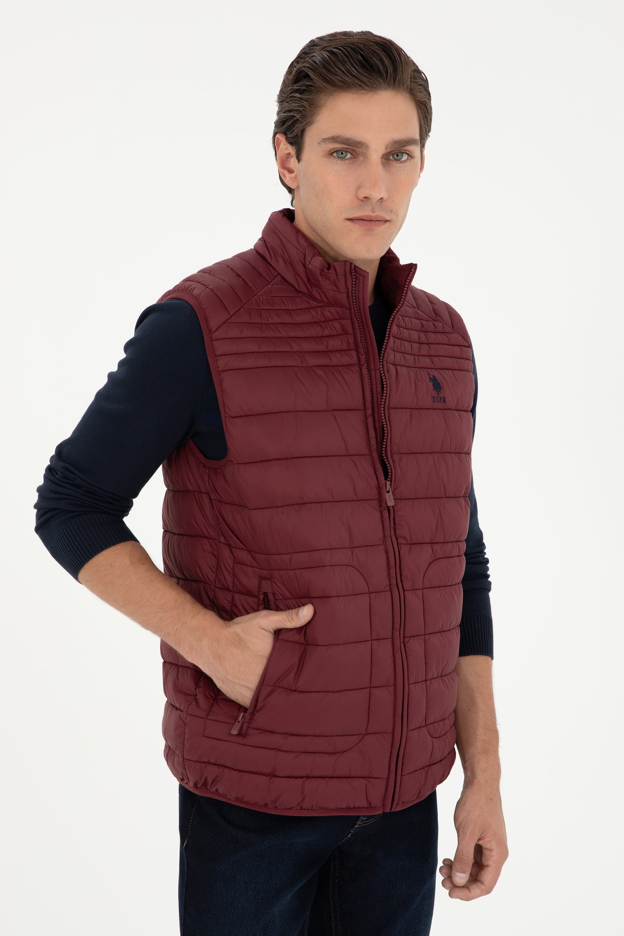 Erkek Bordo Yelek