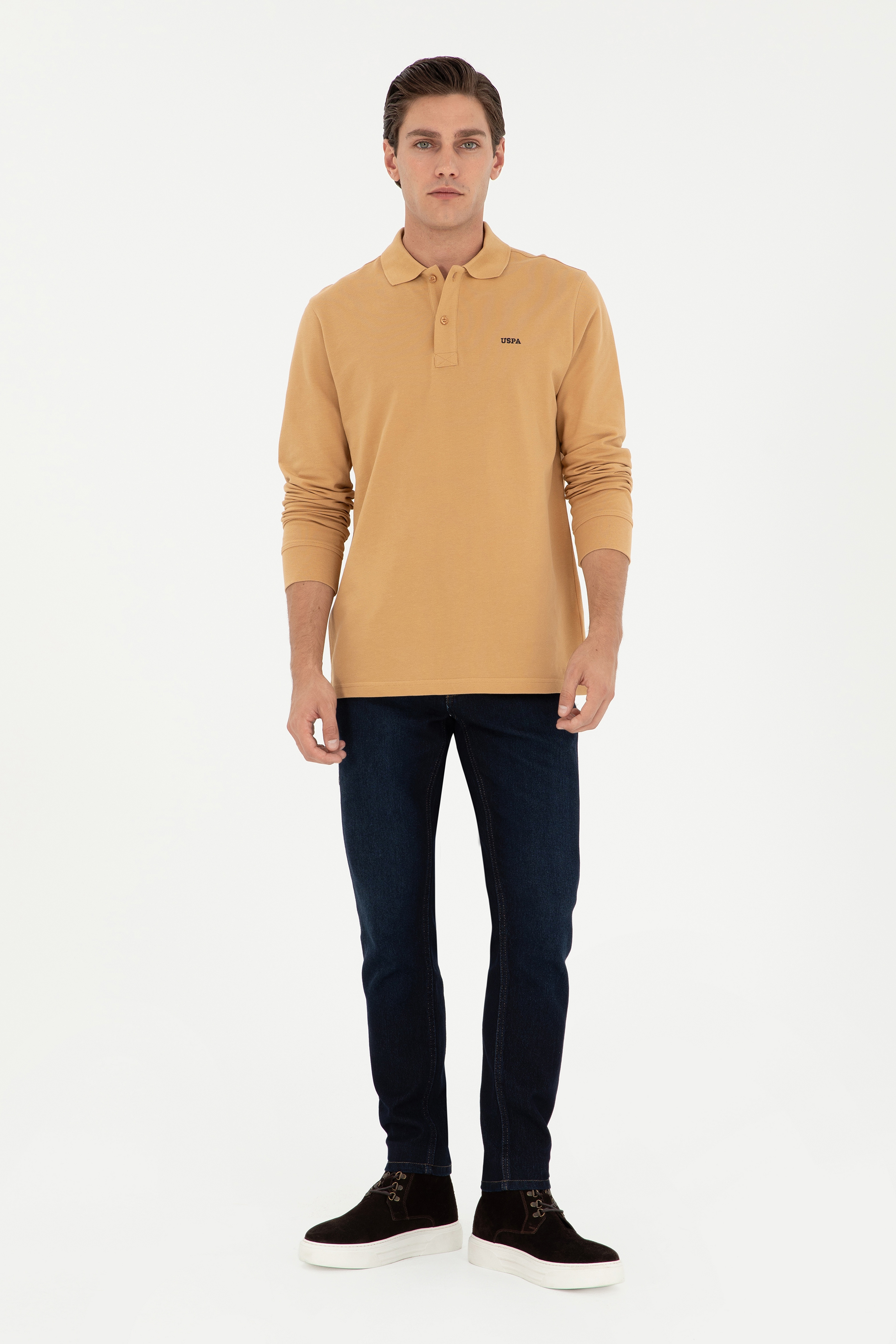 Erkek Camel Basic Sweatshirt