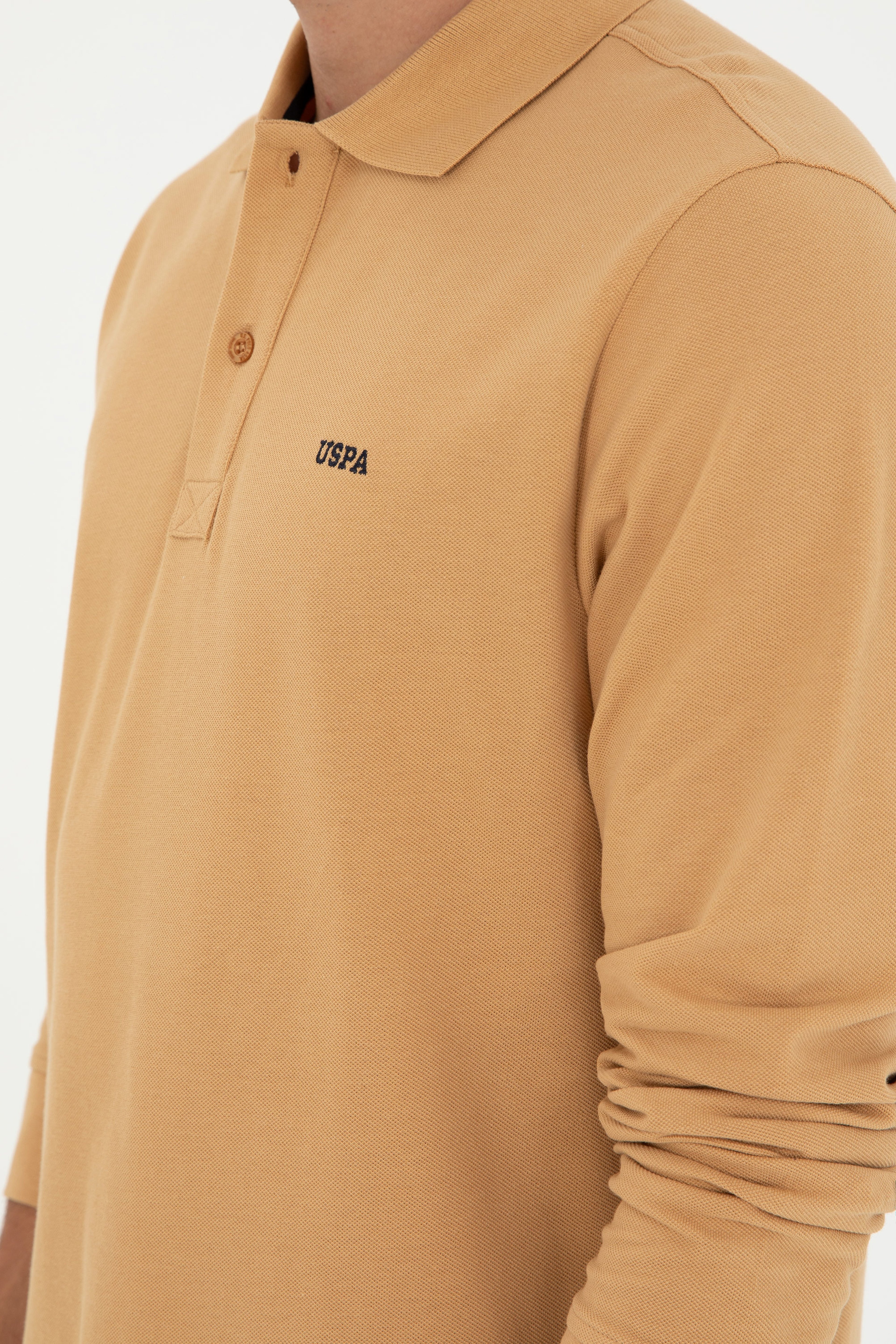 Erkek Camel Basic Sweatshirt - Image 7