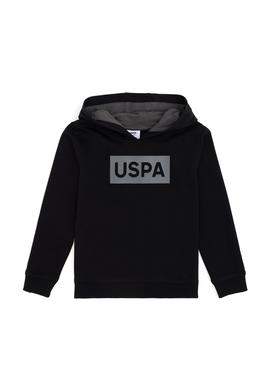 Erkek Çocuk Siyah Kapüşonlu Sweatshirt - 50289125077