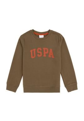 Erkek Çocuk Haki Basic Bisiklet Yaka Sweatshirt - 50293474017