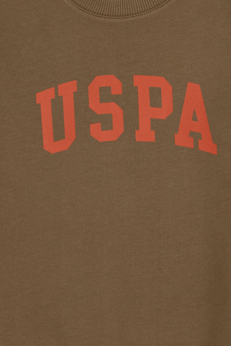 Erkek Çocuk Haki Basic Bisiklet Yaka Sweatshirt - 50293474017