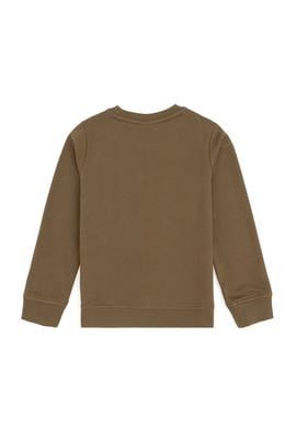 Erkek Çocuk Haki Basic Bisiklet Yaka Sweatshirt - 50293474017