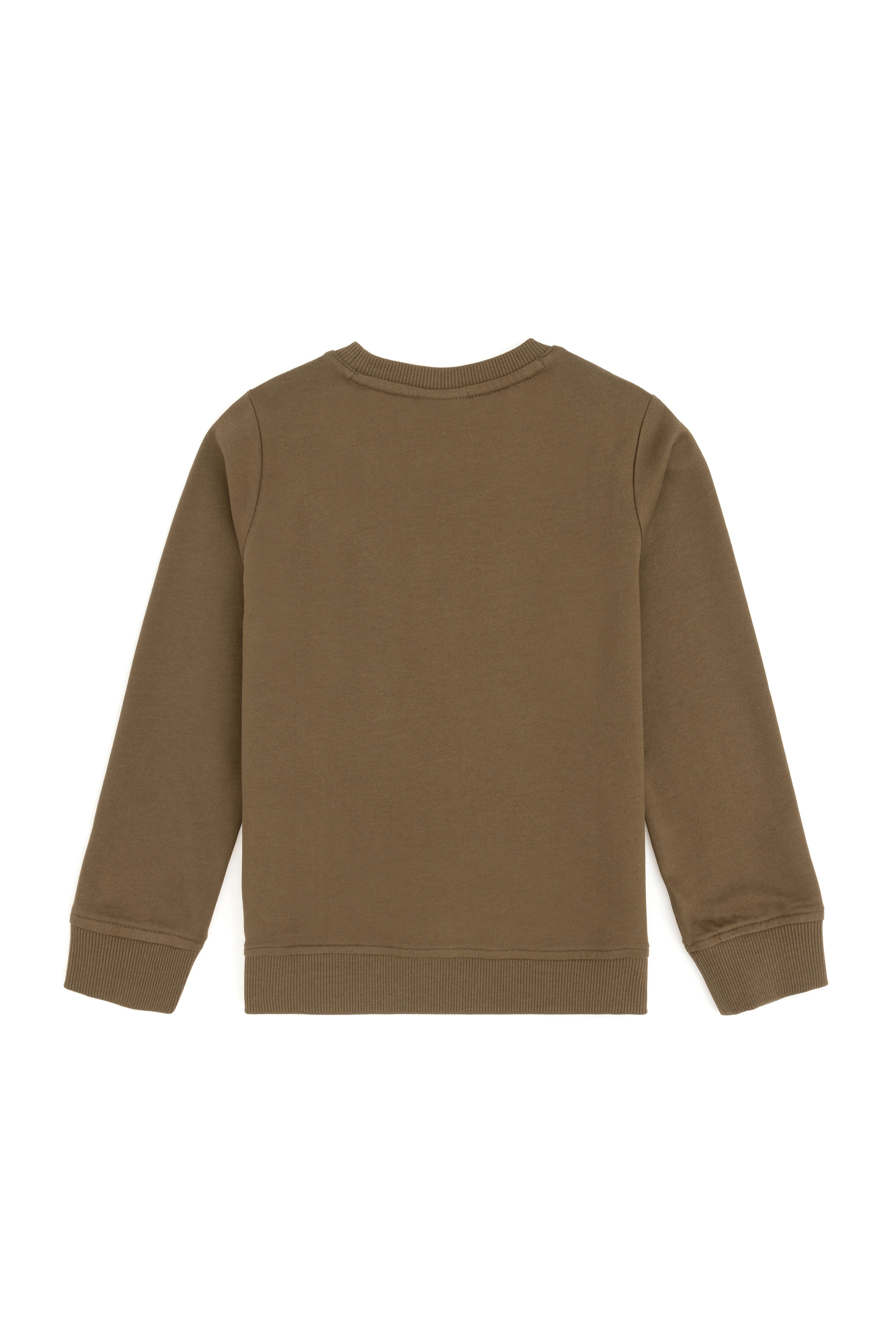 Erkek Çocuk Haki Basic Bisiklet Yaka Sweatshirt