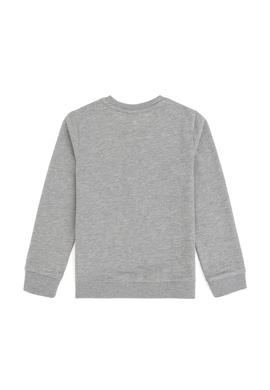 Erkek Çocuk Gri Melanj Basic Bisiklet Yaka Sweatshirt - 50293474061