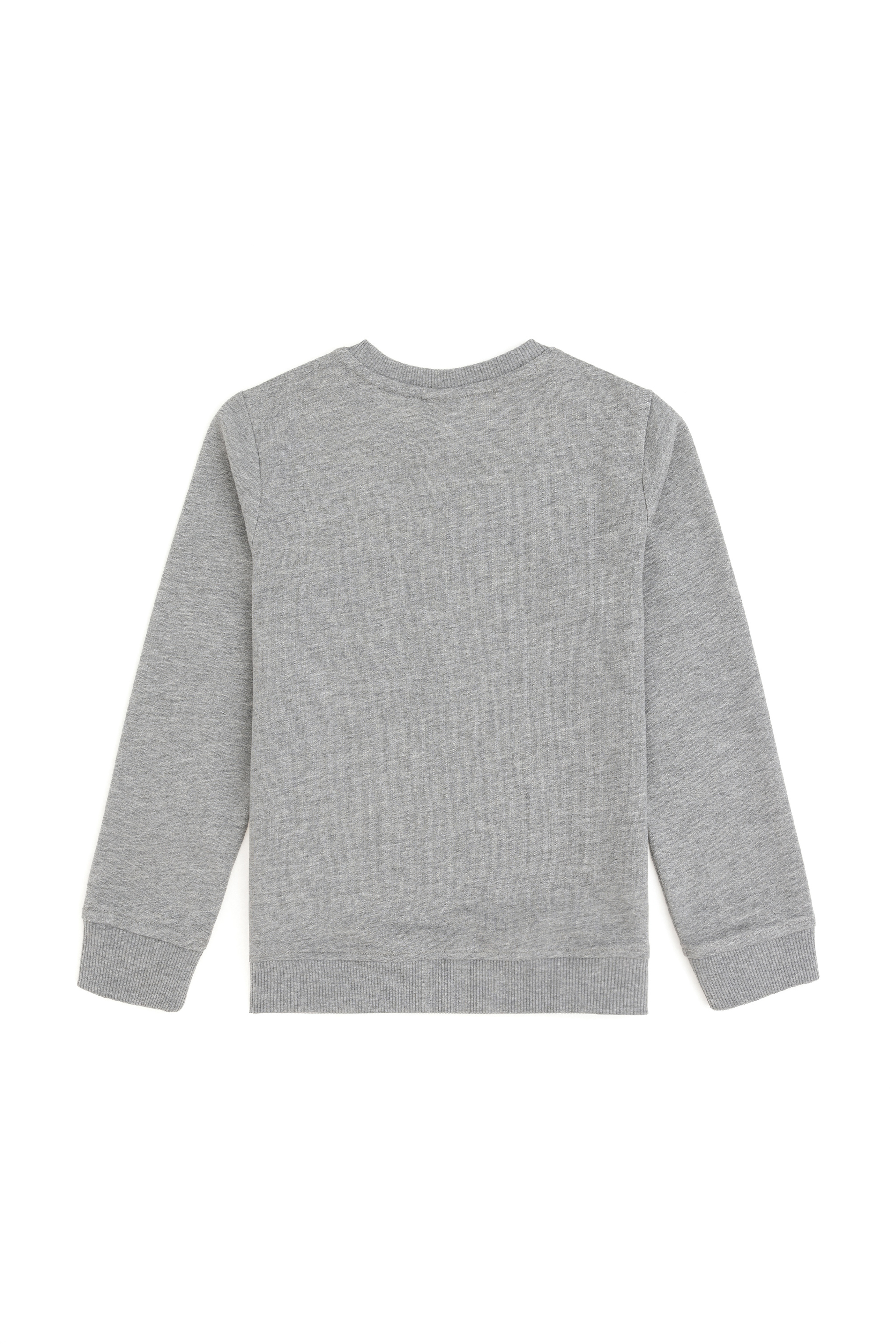 Erkek Çocuk Gri Melanj Basic Bisiklet Yaka Sweatshirt - Image 2