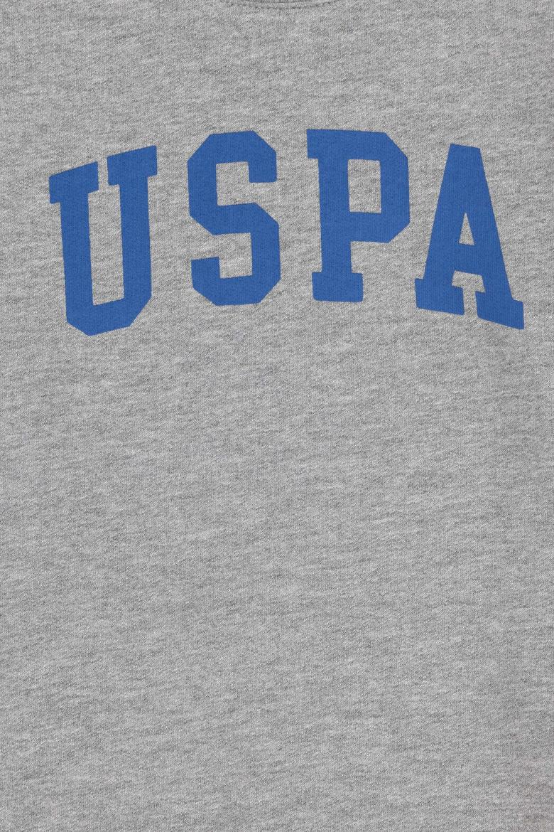 Erkek Çocuk Gri Melanj Basic Bisiklet Yaka Sweatshirt - 50293474061