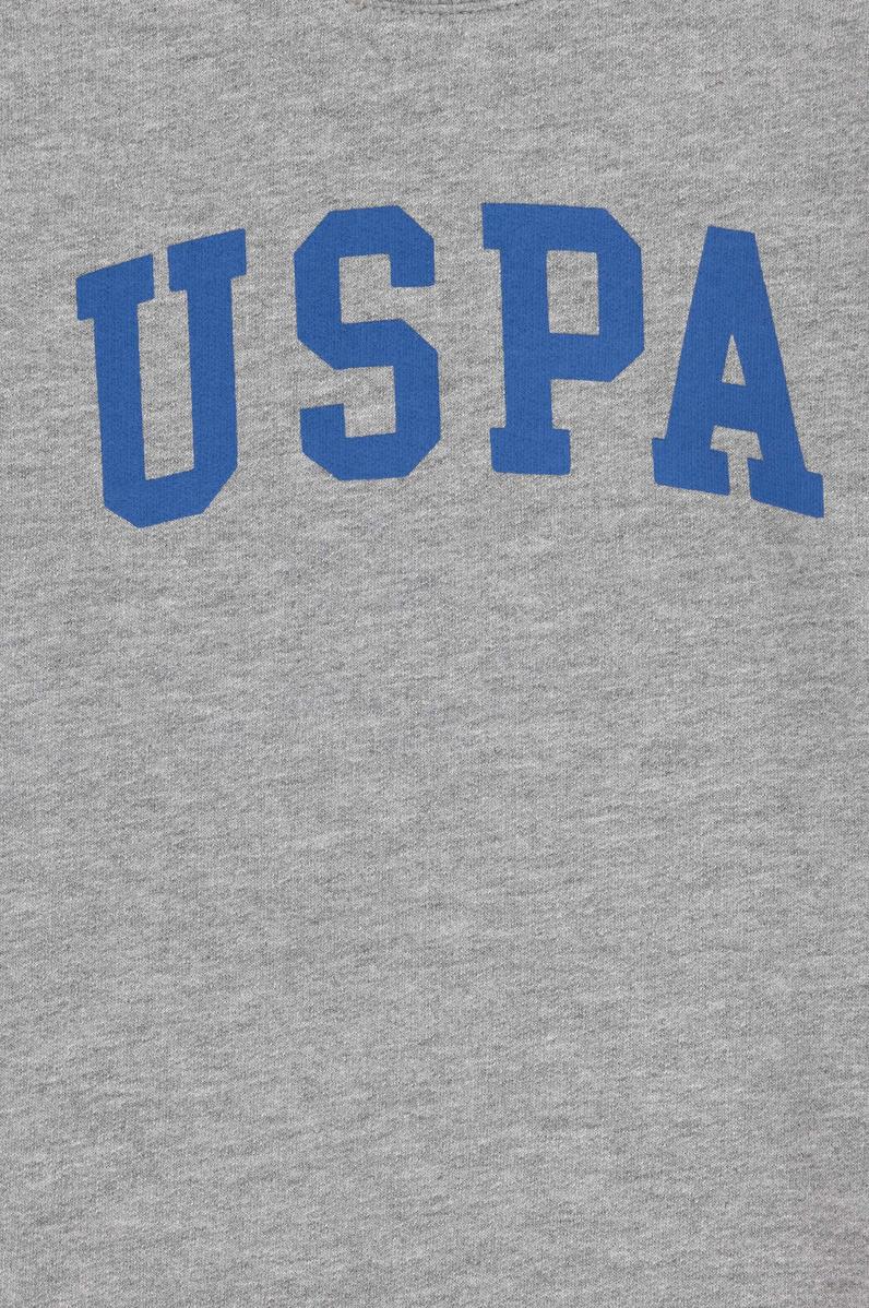 Erkek Çocuk Gri Melanj Basic Bisiklet Yaka Sweatshirt