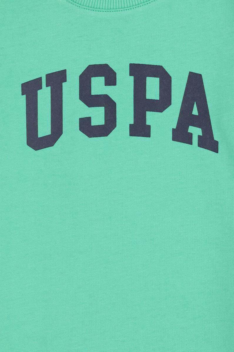 Erkek Çocuk Mint Basic Bisiklet Yaka Sweatshirt