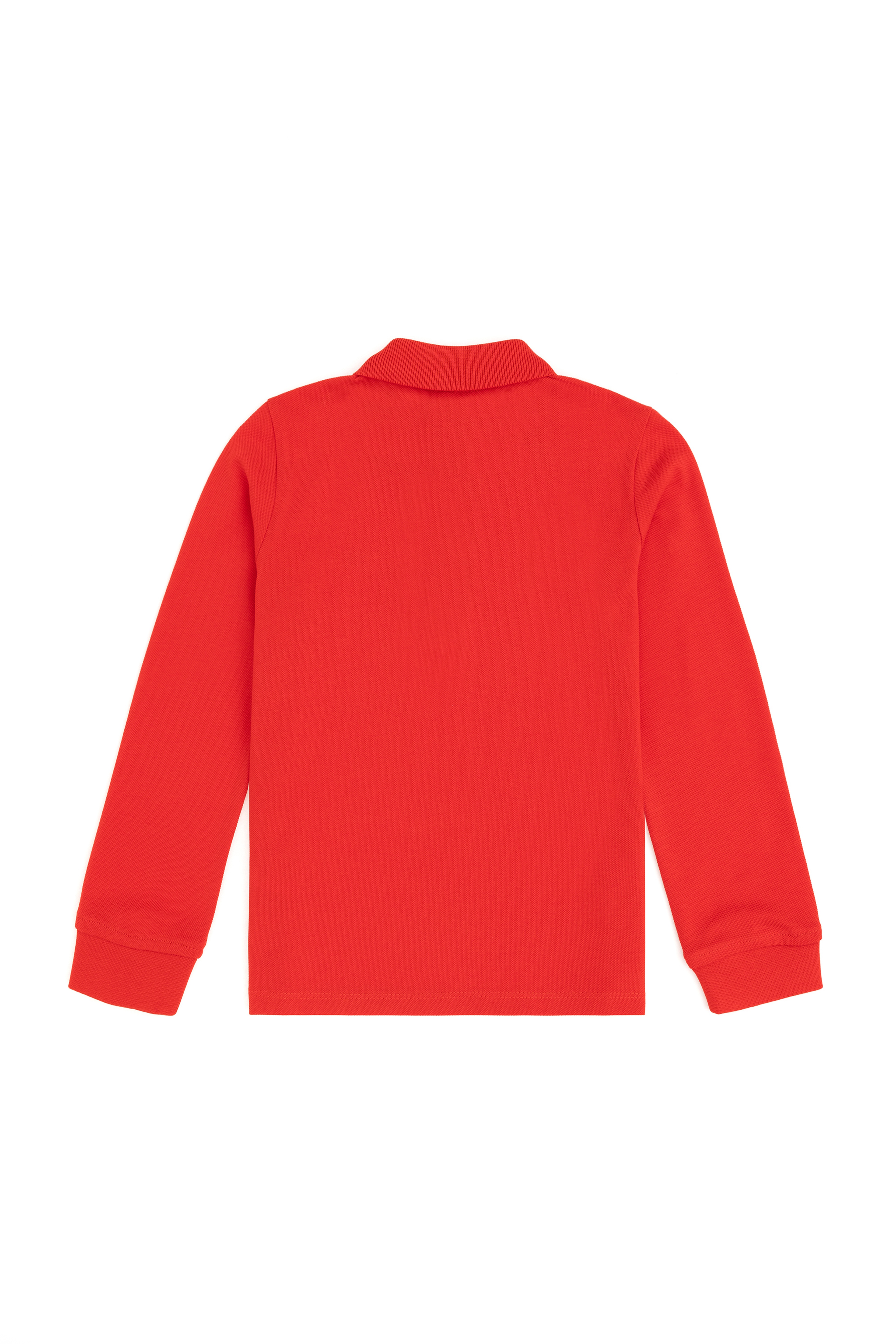 Erkek Çocuk Kırmızı Basic Polo Yaka Sweatshirt - Image 2